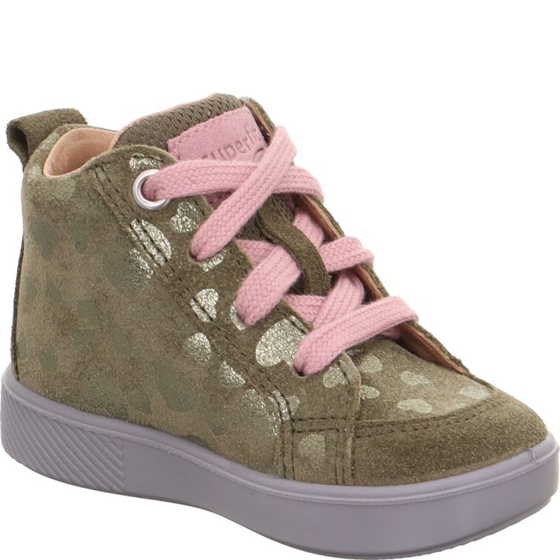 Superfit SUPIES Girls Sneakers high - Material: Leather/Textil in Green