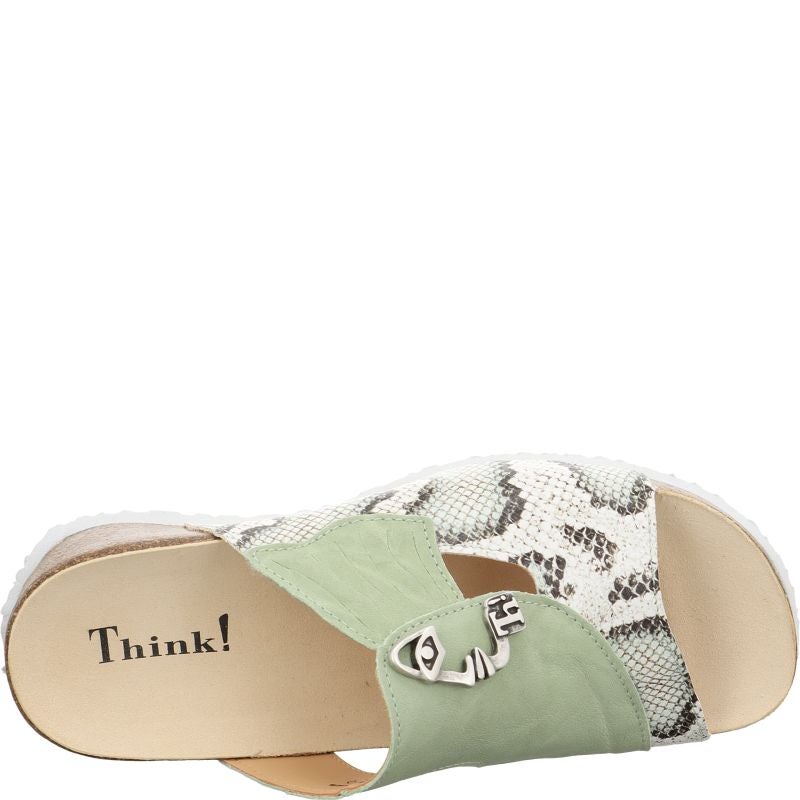 Think MIZZI DAMEN Mules - Material: Leather in Multicolored