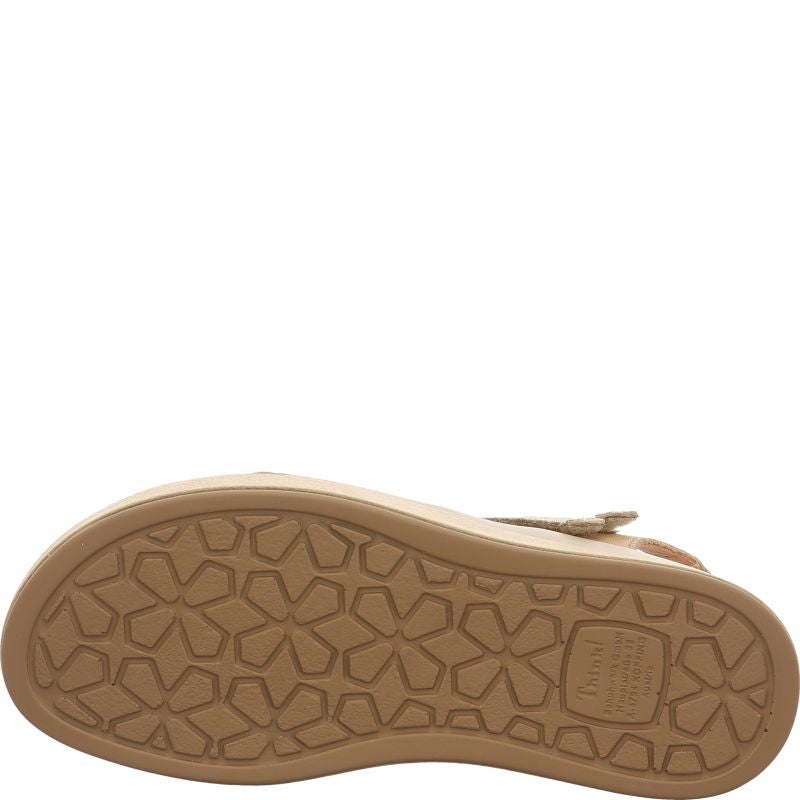 Think MEGGIE Strap sandal - Material: Leather in Beige
