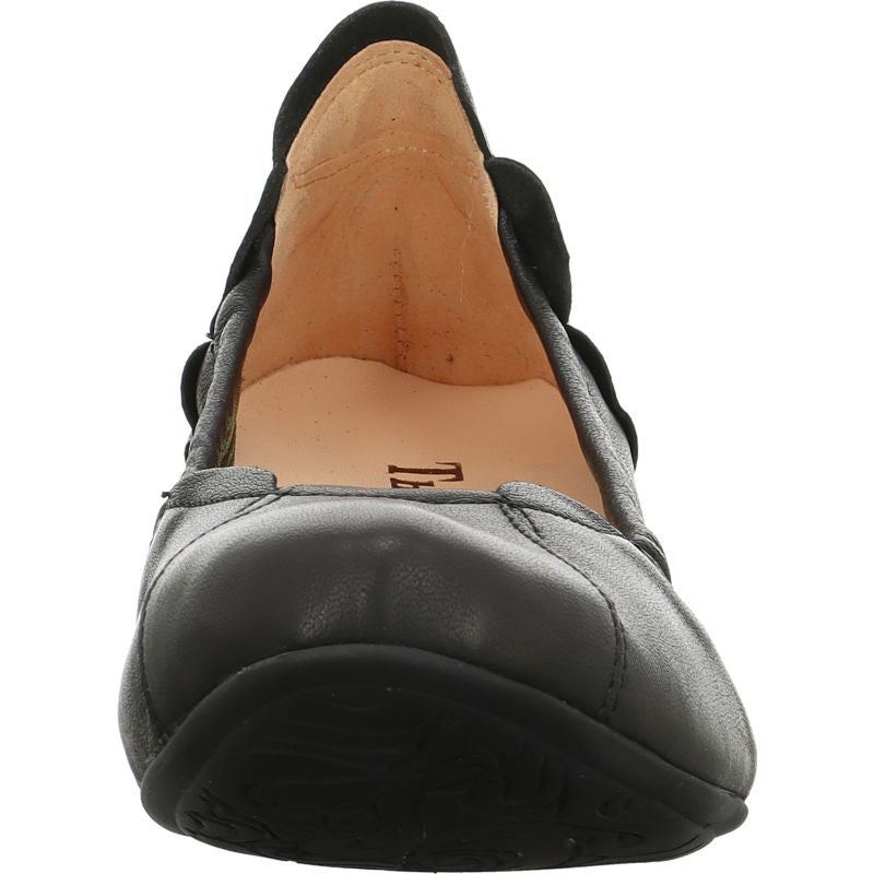 Think! BALLA Damen Ballerina - Material: Leder in Schwarz
