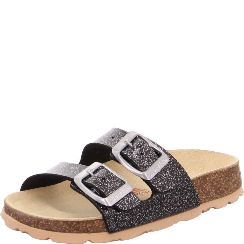 Superfit FUSSBETTPANTOFFEL Girls Slipper - Material: Sonstiges Material in Black