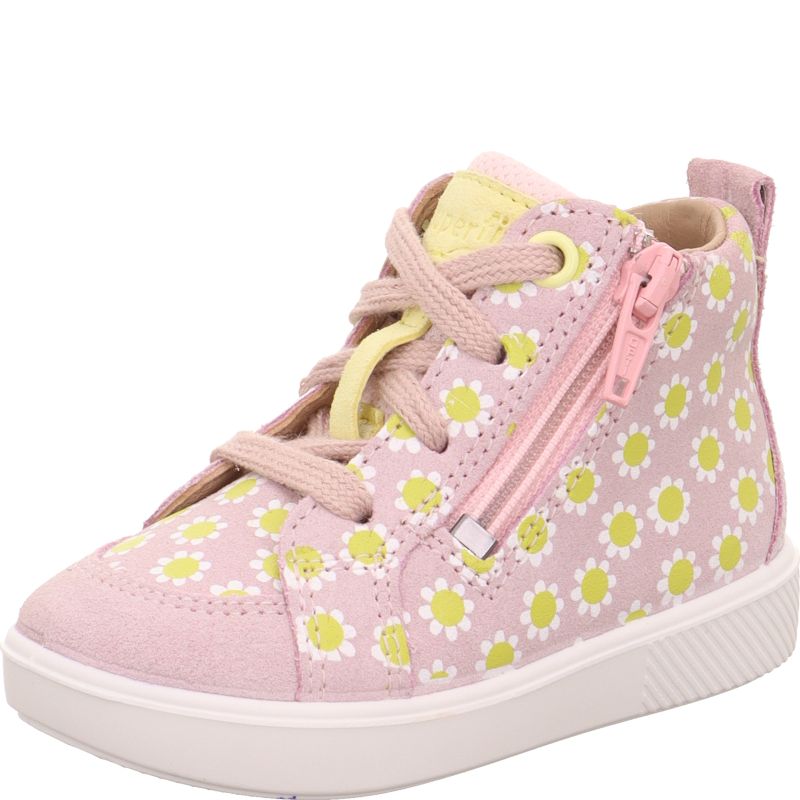Superfit SUPIES Mädchen Sneaker high - Material: Leder/Textil in Rosa