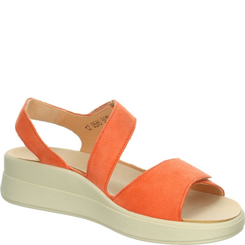 Think MEGGIE Woman Strap sandal - Material: Leather in Orange