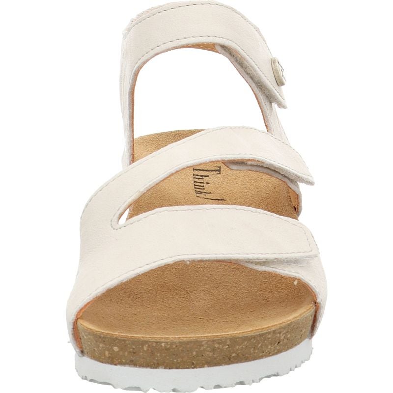 Think DUMIA Strap sandal - Material: Leather in Grey