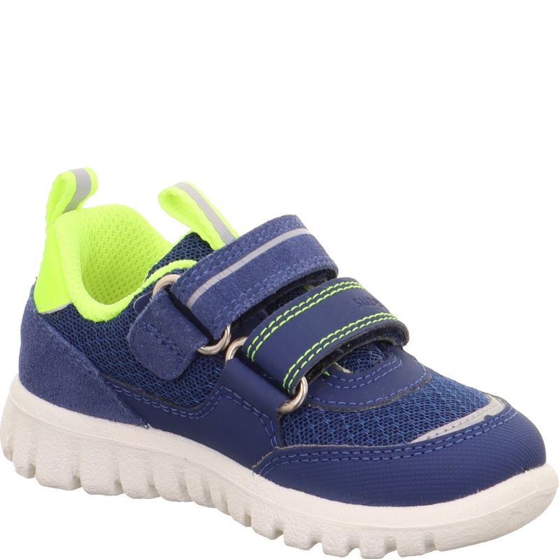 Superfit SPORT7 MINI Unisex, Jungen Sneaker low - Material: Leder/Sonstiges Material/Textil in Blau