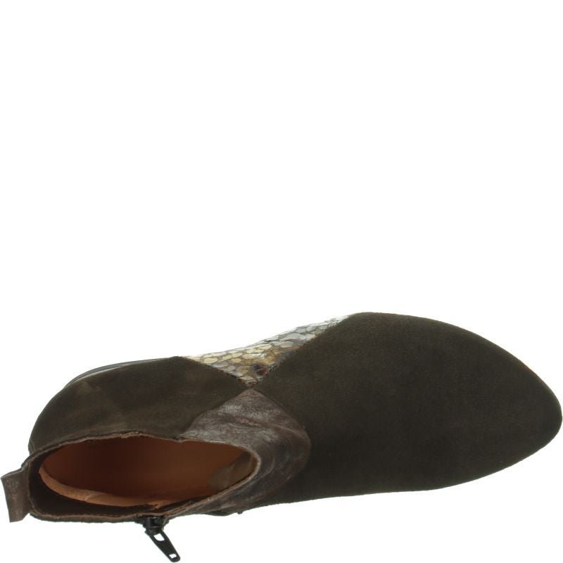 Think GRACE Woman Ankle boot - Material: Leather in Grey