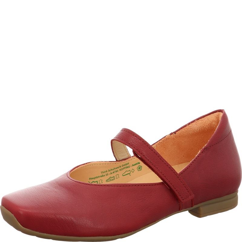 Think GAUDI Ballerina - Material: Leather in Red
