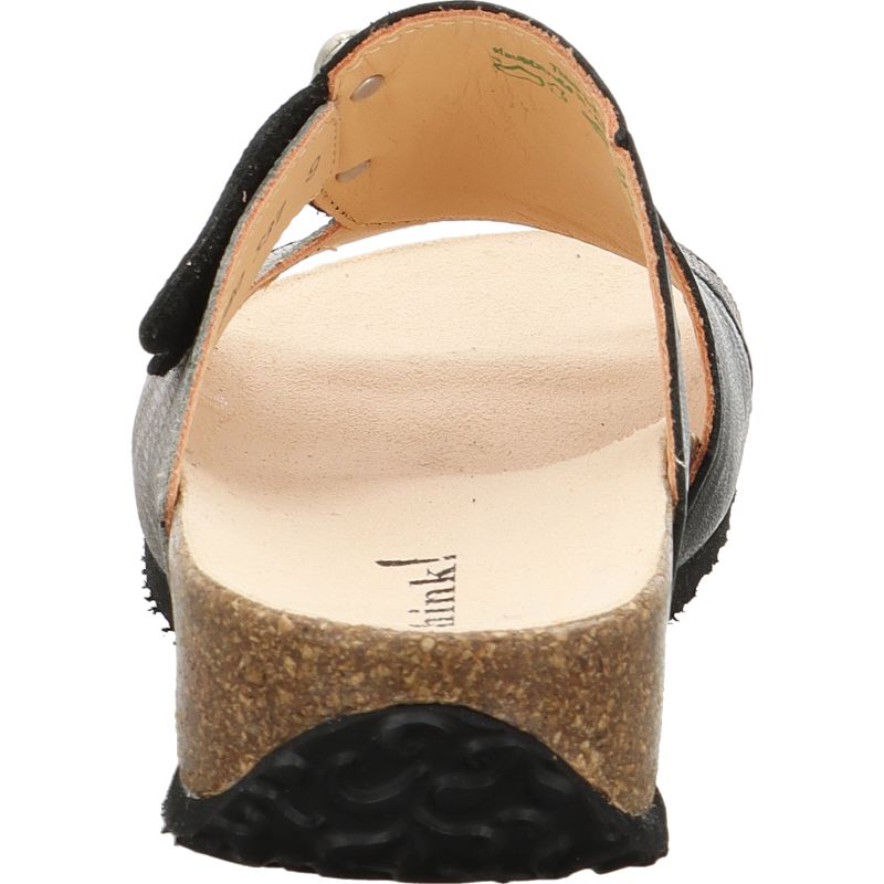 Think MIZZI DAMEN Mules - Material: Leather in Grey