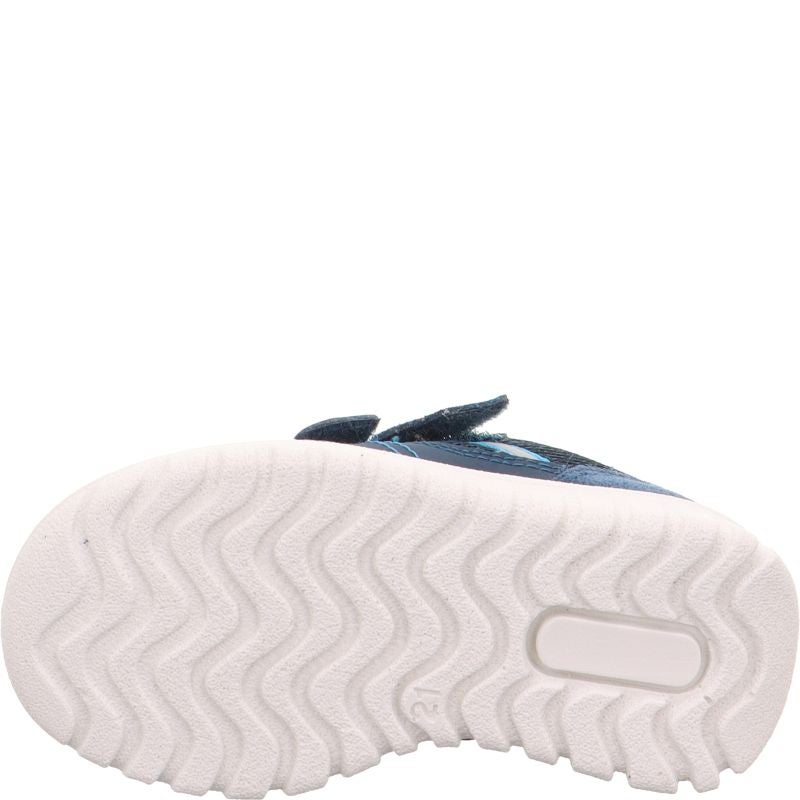 Superfit SPORT7 MINI Unisex, Jungen Sneaker low - Material: Leder/Sonstiges Material/Textil in Blau