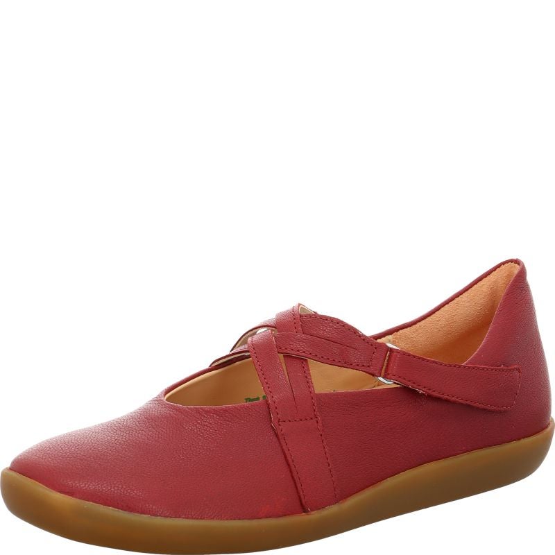 Think NATURE Ballerina - Material: Leather in Red