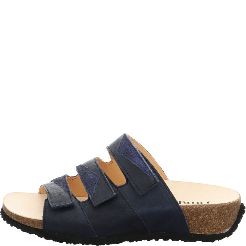 Think! MIZZI Damen Pantolette - Material: Leder in Blau