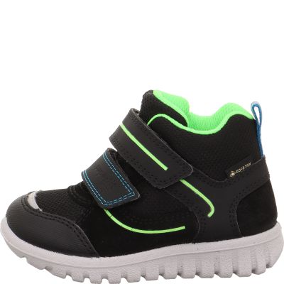 Superfit SPORT7 MINI Jungen, Unisex, Mädchen Sneaker high - Material: Leder/Sonstiges Material/Textil in Schwarz