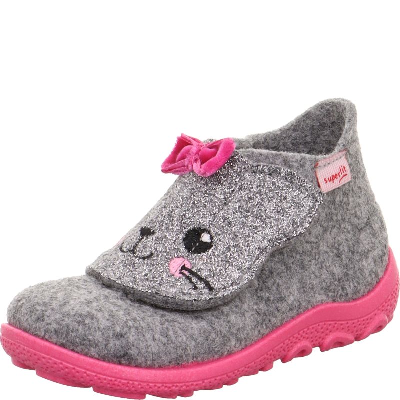 Superfit HAPPY OCTI Girls Slipper - Material: Textile in Grey