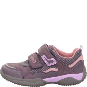 Superfit STORM Mädchen Sneaker low - Material: Leder/Sonstiges Material/Textil in Lila
