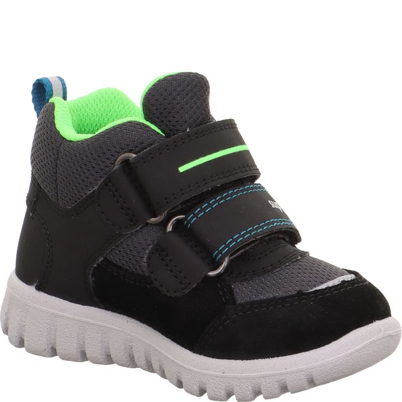 Superfit SPORT7 MINI Unisex | Boys Sneakers high - Material: Leder/Sonstiges Material/Texti in Black