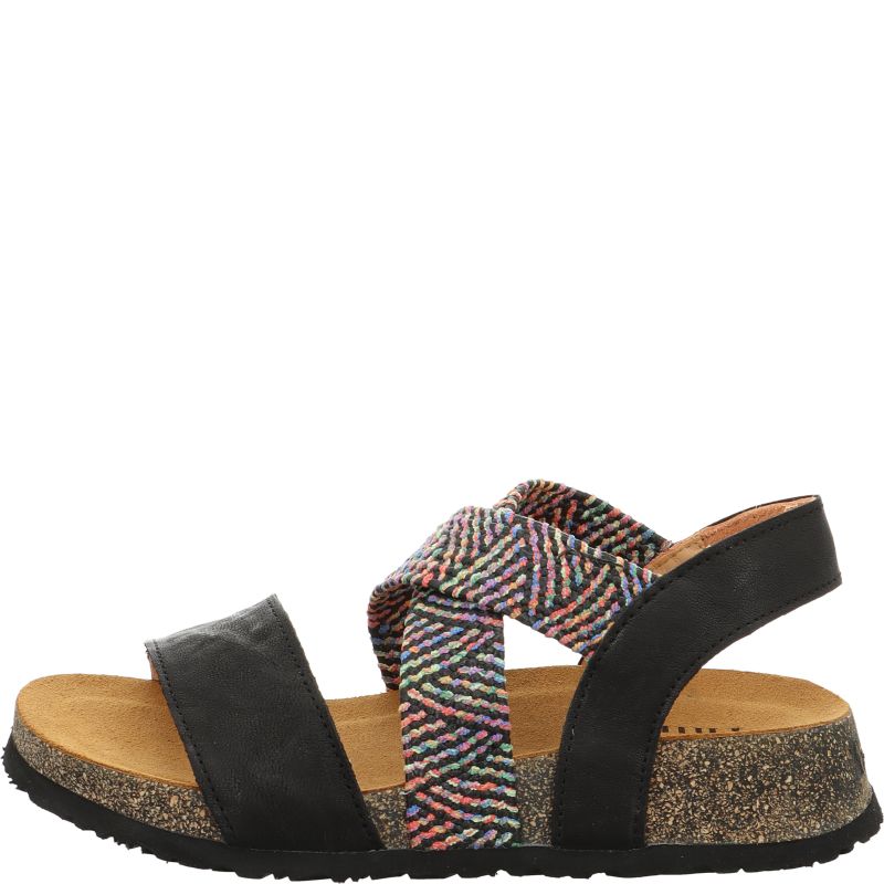 Think KOAK DAMEN Strap sandal - Material: Leather in Black