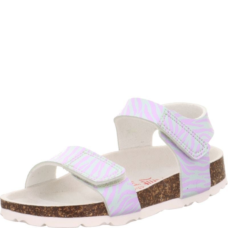 Superfit FUSSBETTPANTOFFEL Girls Sandal - Material: Sonstiges Material in Green