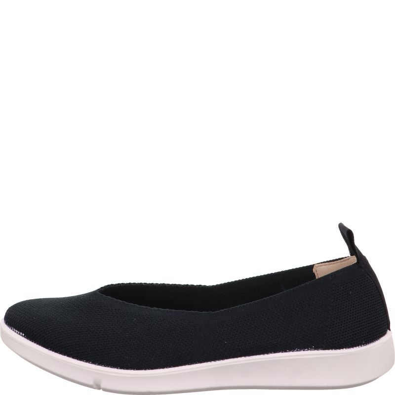 Legero LUCCA Damen Ballerina - Material: Textil in Schwarz