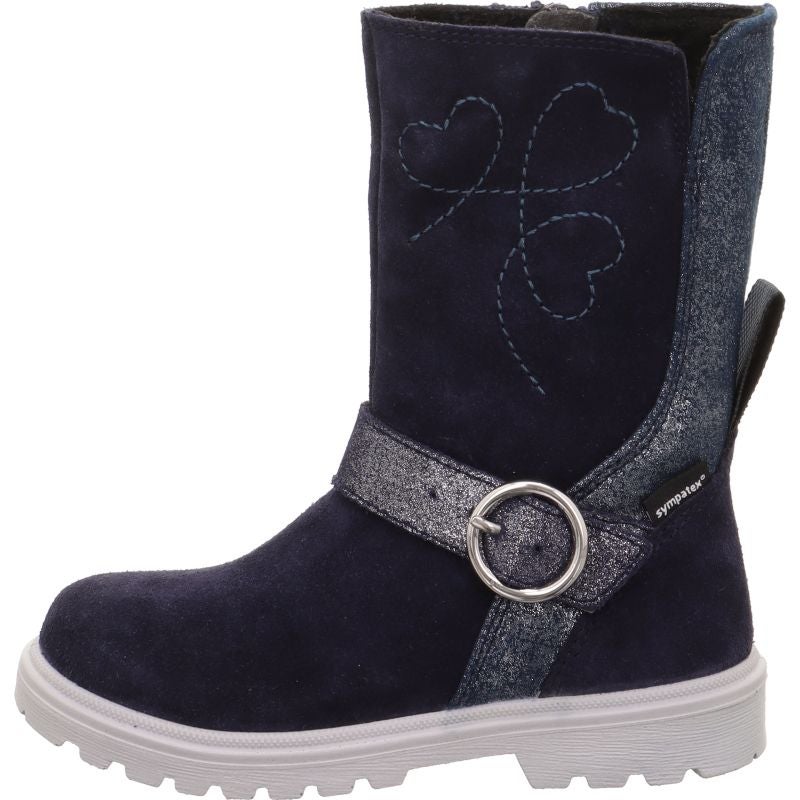 Superfit SPIRIT Girls Boot - Material: Leather/Textil in Blue