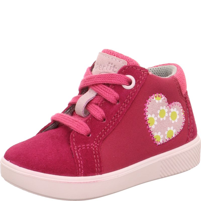 Superfit SUPIES Girls Sneakers high - Material: Leder/Sonstiges Material/Texti in Red