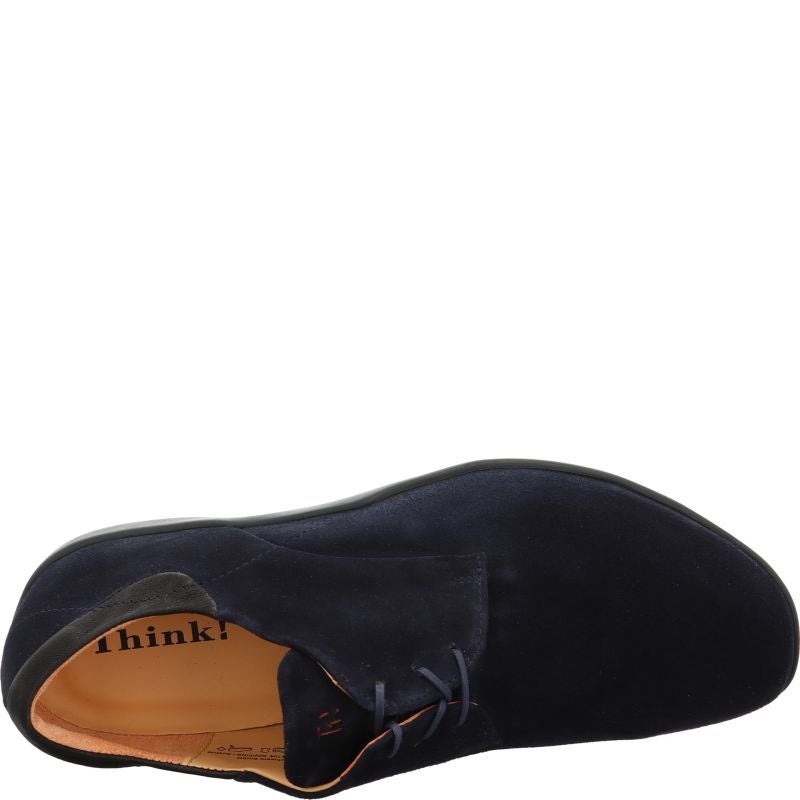 Think STONE HERREN Men Lace up shoe - Material: Leather in Blue