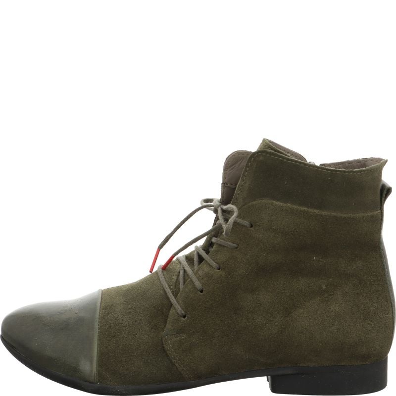 Think! GUAD2 Damen Stiefelette - Material: Leder in Oliv