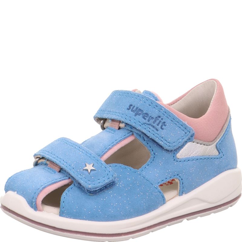 Superfit BOOMERANG Girls Sandal - Material: Leather/Textil in Blue