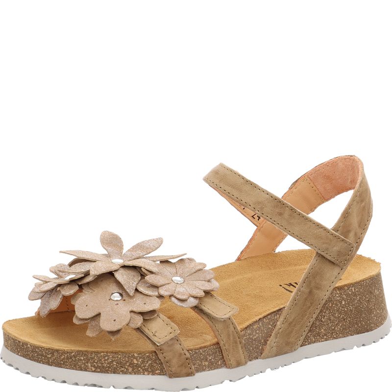 Think KOAK DAMEN Woman Strap sandal - Material: Leather in Beige