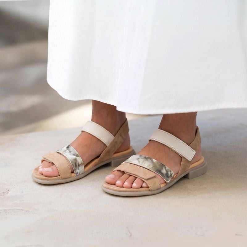 Think KAMAA Woman Strap sandal - Material: Leather in Beige