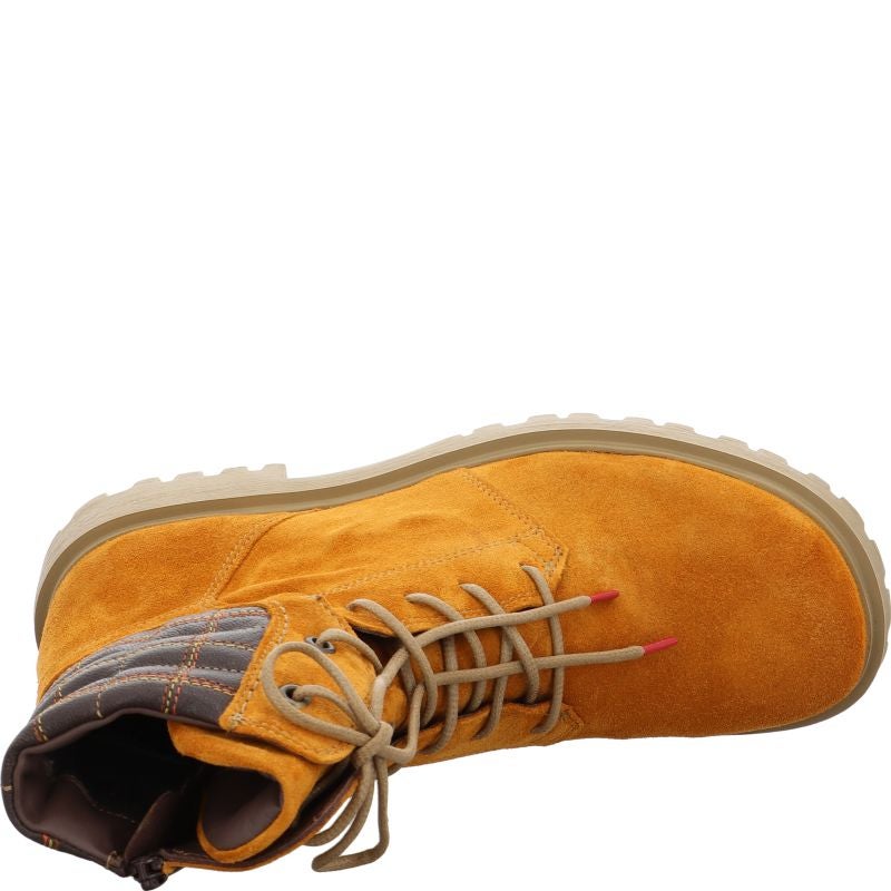 Think TRENTO Woman Ankle boot - Material: Leather in Yellow