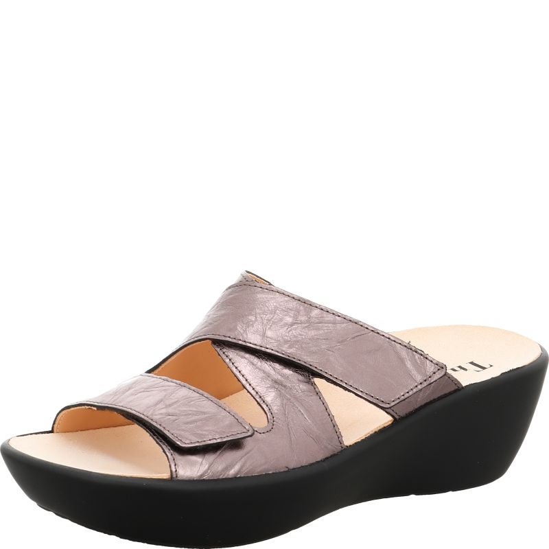 Think KATE Woman Mules - Material: Leather in Grey
