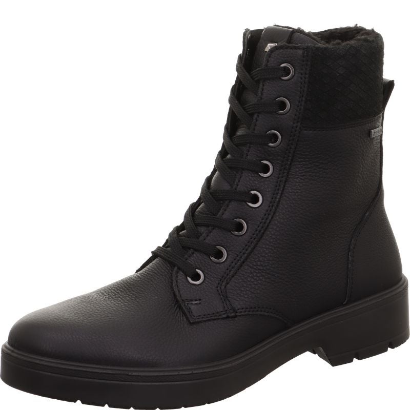 legero MYSTIC Damen Schnürboots - Material: Leder in Schwarz