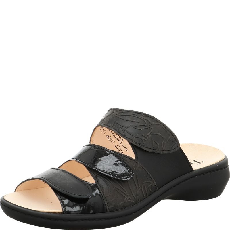Think! CAMILLA Damen Pantolette - Material: Leder in Schwarz