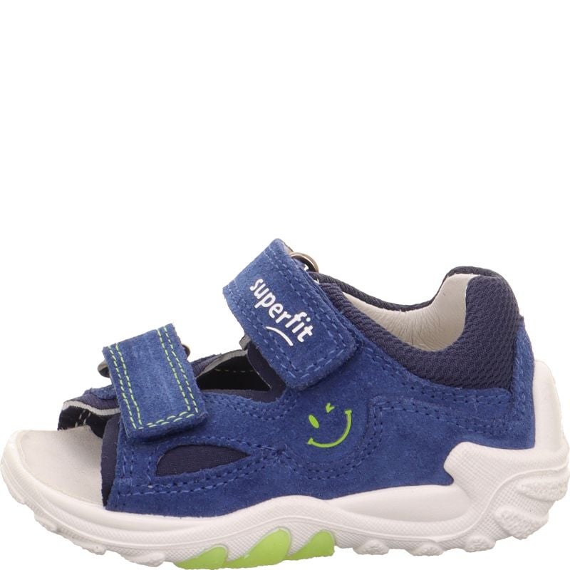 superfit FLOW Jungen Sandale - Material: Leder/Textil in Blau