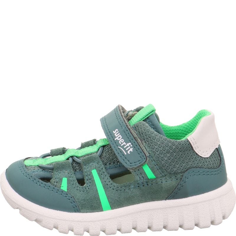 Superfit SPORT7 MINI Sneaker low - Material: Leder/Sonstiges Material/Textil in Grün