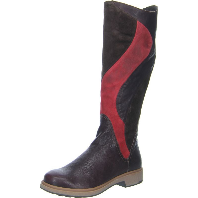 Think COGITA Woman Boot - Material: Leather in Red