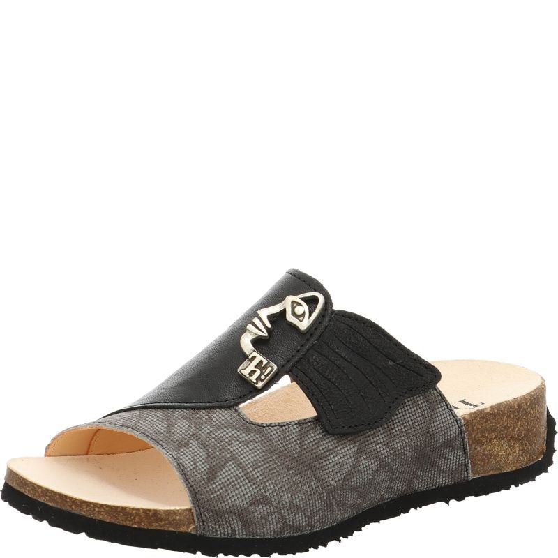 Think MIZZI DAMEN Mules - Material: Leather in Grey