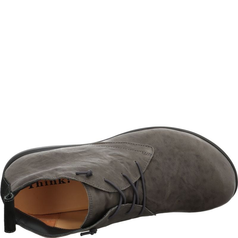 Think! KONG Herren Ankle Boots - Material: Leder in Grau