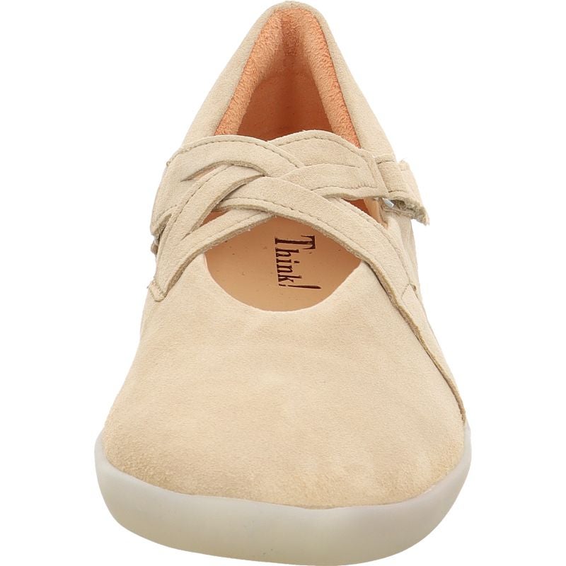 Think NATURE Woman Ballerina - Material: Leather in Beige