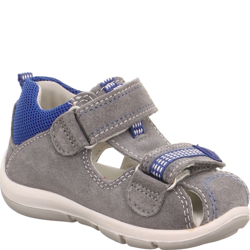 Superfit FREDDY Jungen Sandale - Material: Leder/Textil in Grau