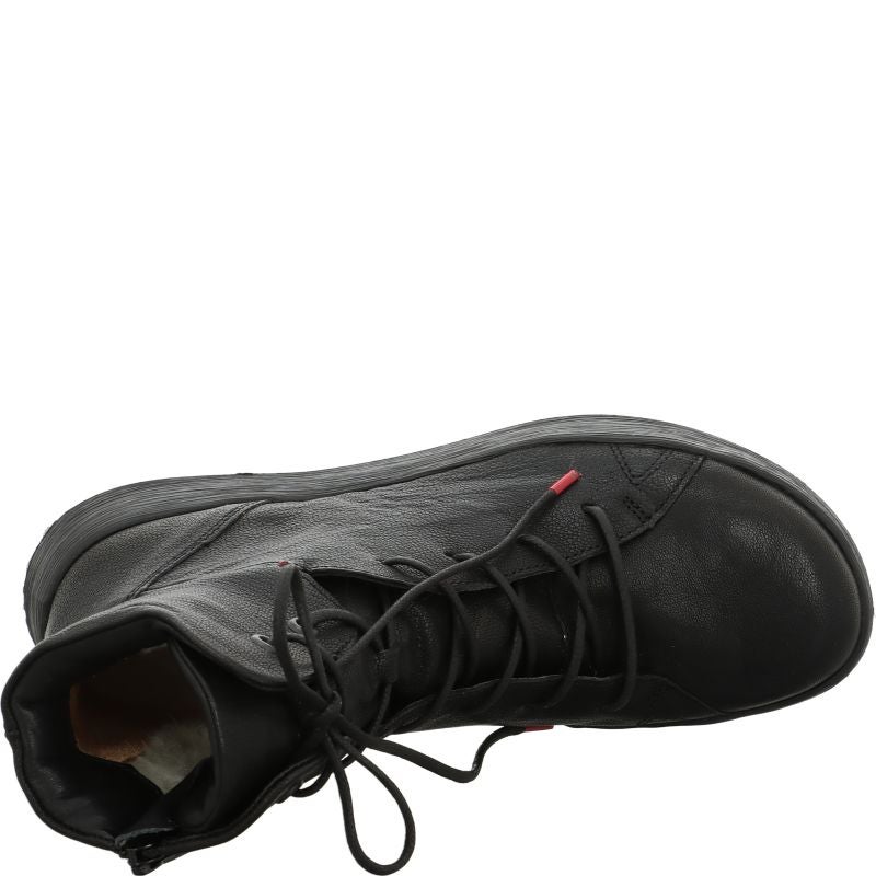Think COMODA Woman Lace-up boot - Material: Leather in Black