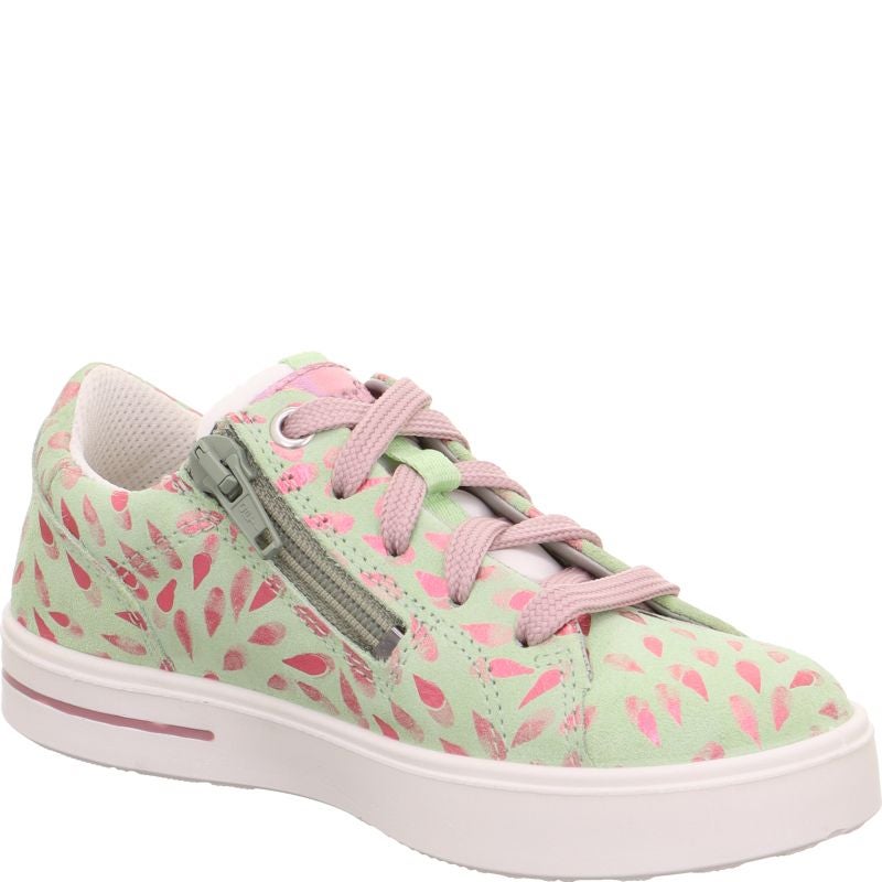 Superfit STELLA Sneaker low - Material: Leder/Textil in Grün