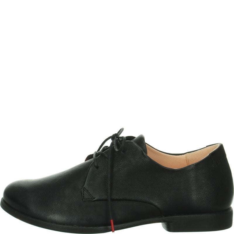 Think! AGRAT Damen Schnürschuh - Material: Leder in Schwarz
