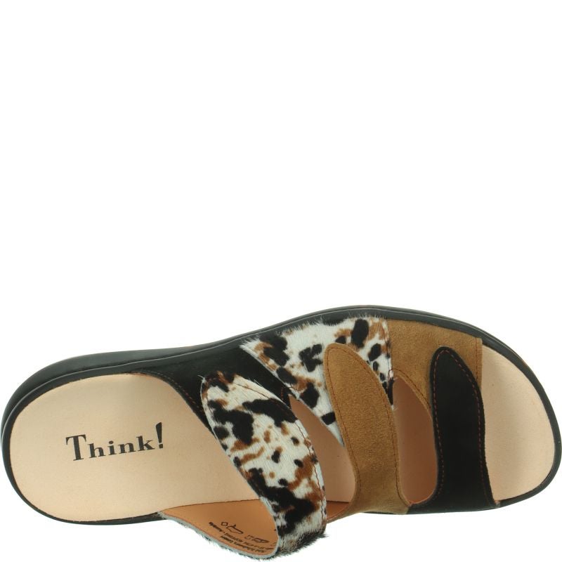 Think! CAMILLA Damen Pantolette - Material: Leder in Mehrfarbig
