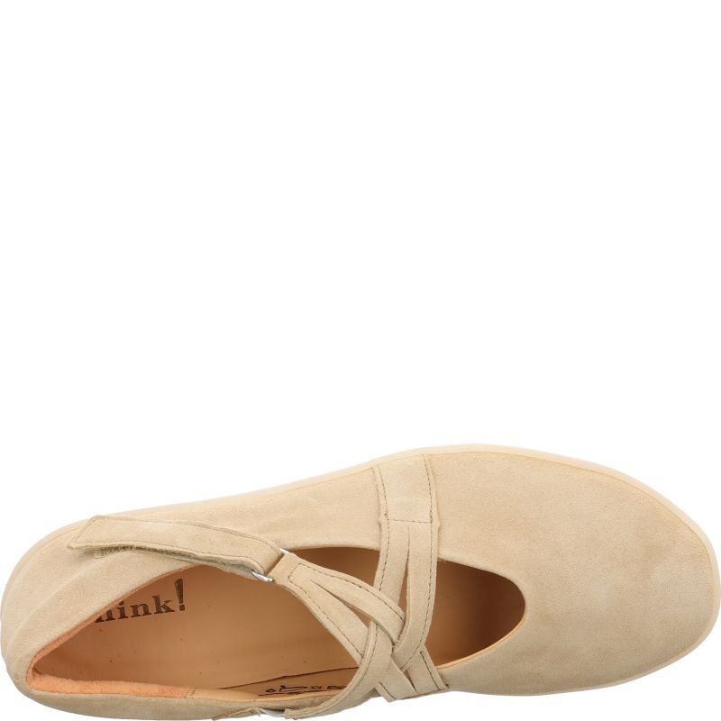 Think NATURE Woman Ballerina - Material: Leather in Beige