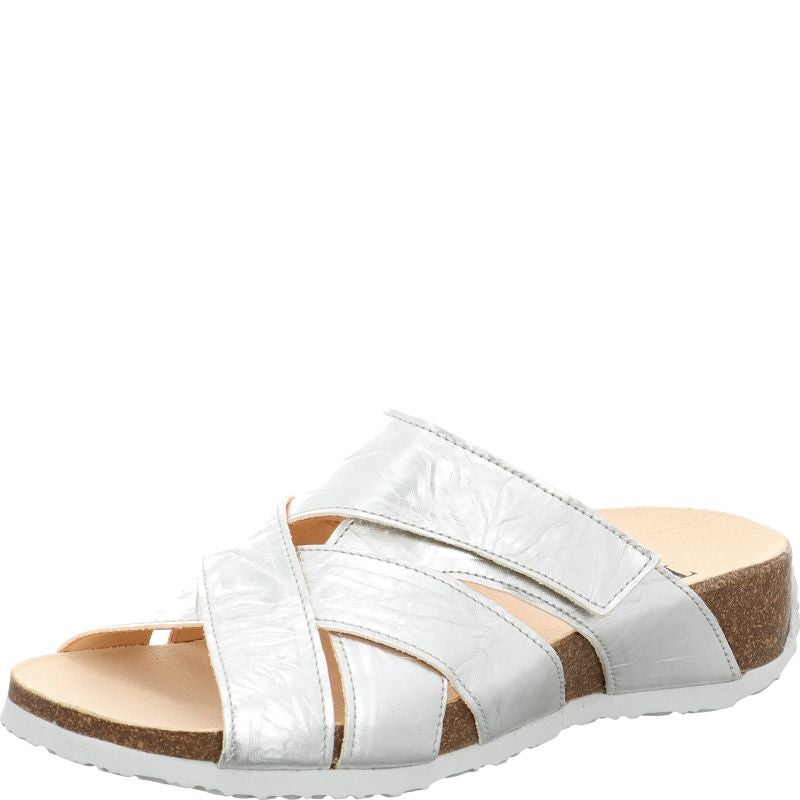 Think MIZZI DAMEN Mules - Material: Leather in Metallic