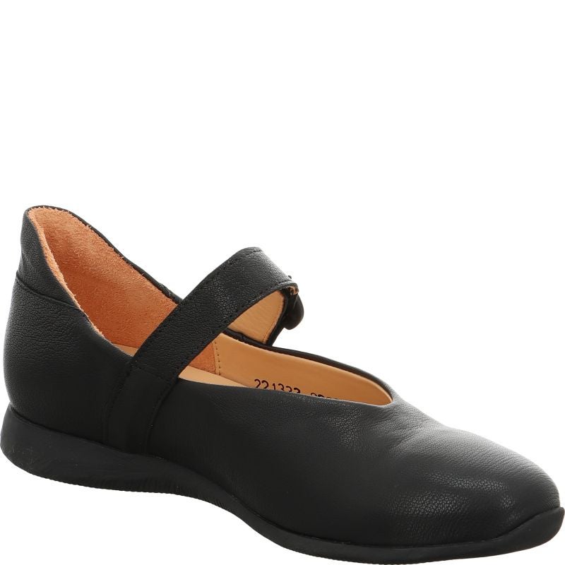 Think! ALOA Damen Ballerina - Material: Leder in Schwarz