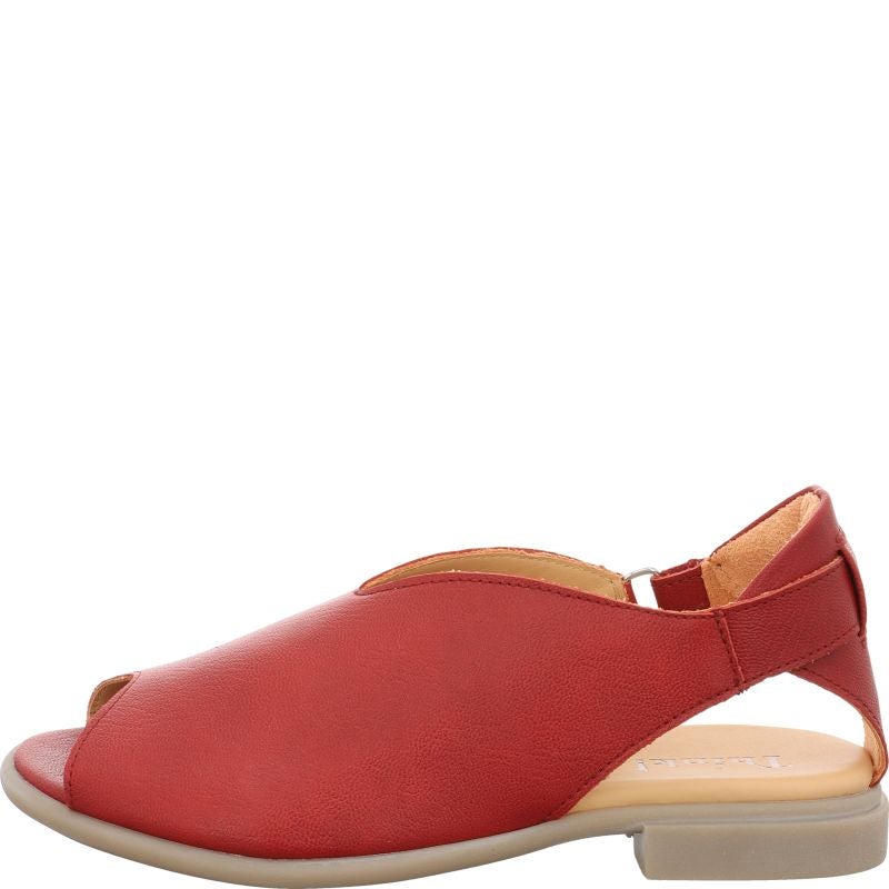 Think KAMAA Strap sandal - Material: Leather in Red