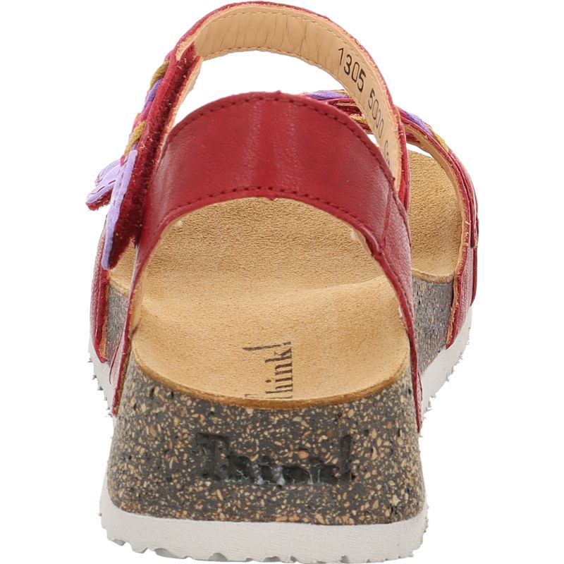 Think KOAK DAMEN  - Material: Leather in Red
