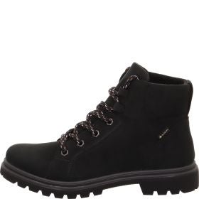 Legero MONTA Damen Schnürboots - Material: Leder in Schwarz